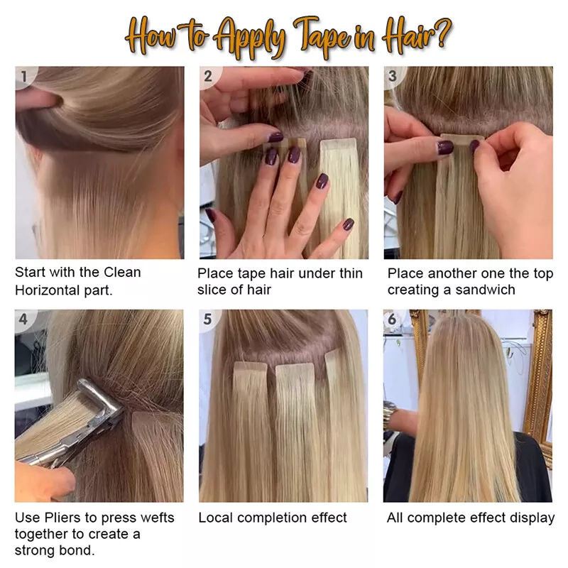 Double Drawn Virgin Hair Extensions – Invisible Weft, Seamless 20”