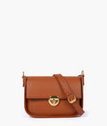 Black Saddle Bag – Faux Leather Crossbody with Twist Lock